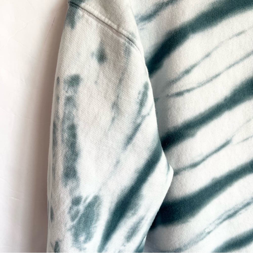 Good American Boyfriend Tie Dye Sweatshirt Crewneck Orion Blue Size Small - Picture 11 of 12